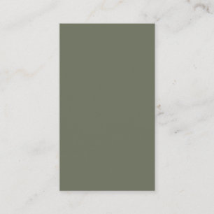 Visita Tarjeta de presentación Moss Green Blank