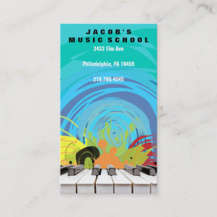 Visita Tarjeta de presentación musical PIANO KEYS