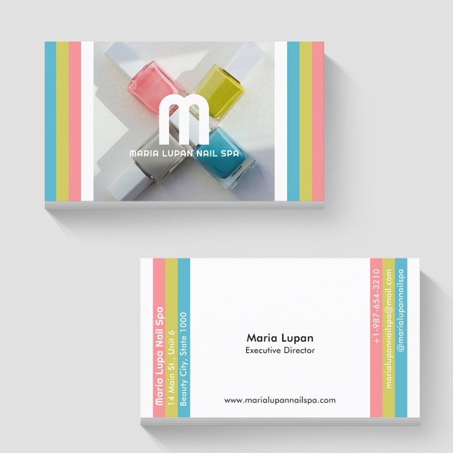 Visita Tarjeta de presentación Nail Polaca Nail Spa con c (Subido por el creador)