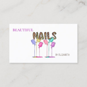 Visita Tarjeta de presentación Nail Salon