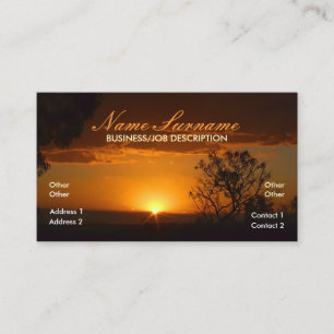 Visita Tarjeta de presentación Nature Sunset Horizon