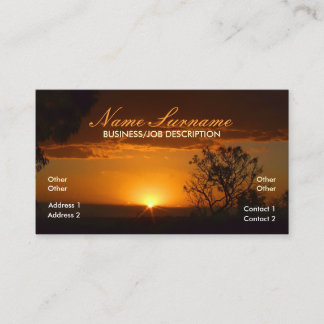 Visita Tarjeta de presentación Nature Sunset Horizon