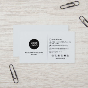 Visita Tarjeta de Presentación Negocios Simple Moderna Ne