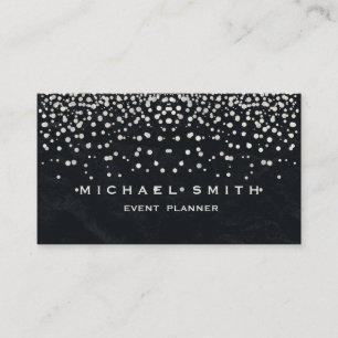 Visita Tarjeta de presentación negra con sutil brillo de 