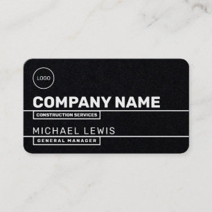 Visita Tarjeta de presentación negra de secciones de lí