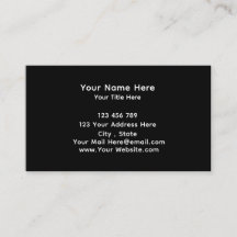 Tarjeta de presentación negra minimalista moderna