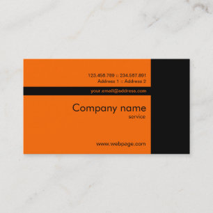 Visita Tarjeta de presentación negra naranja Personaliza