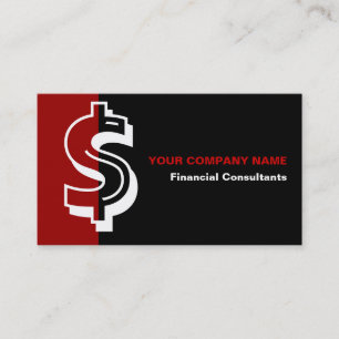 Visita Tarjeta de presentación negra roja para consultor 