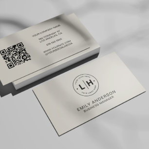 Visita Tarjeta de presentación neutral con logotipo perso