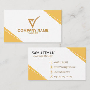Visita Tarjeta de Presentación   Nombre y Logotipo Person