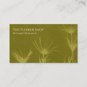 Visita Tarjeta de presentación Olive Green Flower