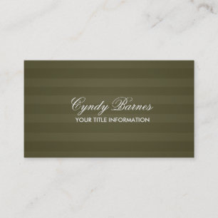 Visita Tarjeta de presentación Olive Green Stripe