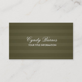 Visita Tarjeta de presentación Olive Green Stripe