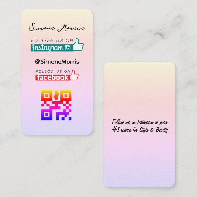 Visita Tarjeta de presentación OMBRE Design (Anverso / Reverso)