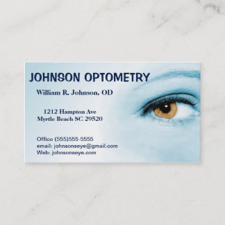 Visita Tarjeta de presentación Optometrist/Optometry