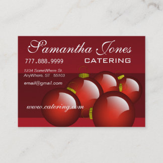 Visita Tarjeta de presentación Ornamentos de Navidad Rojo