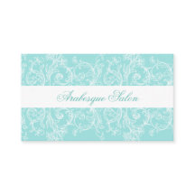 Tarjeta de presentación Ornate Blue and White