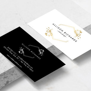 Visita Tarjeta de presentación Ornate Gold Vine and Leaf