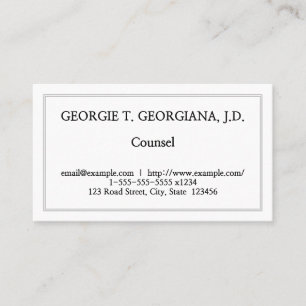 Visita Tarjeta de presentación para abogado con limitacio