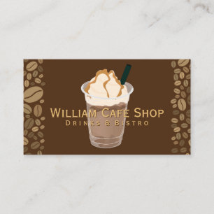 Visita Tarjeta de presentación para bebidas y café