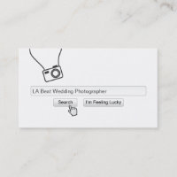 Tarjeta de presentación para Bodas de Guay Search 