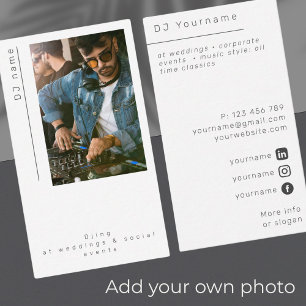 Visita Tarjeta de presentación para bodas DJ fiestas de f
