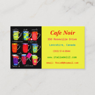 Visita Tarjeta de presentación para cafés/cafés negrita