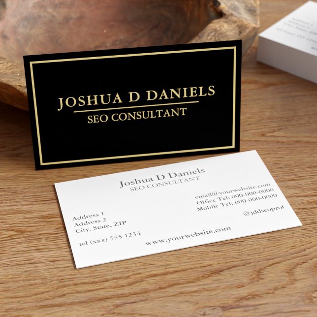 Visita Tarjeta de presentación para consultor SEO de colo (Suitable for any professions where you need a business card. Just add your details)
