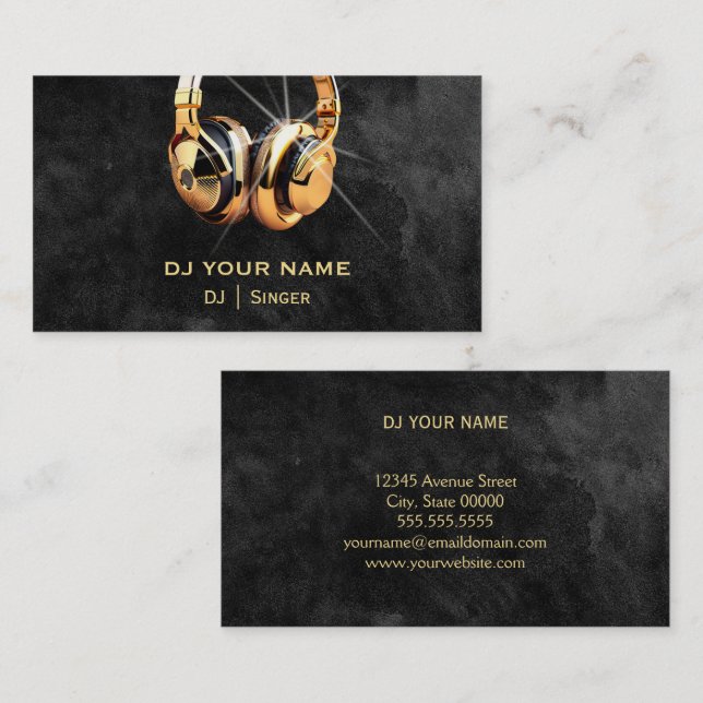 Visita Tarjeta de presentación para DJ (Anverso / Reverso)