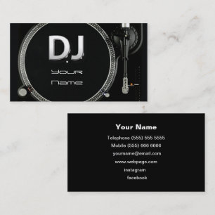 Visita Tarjeta de presentación para DJ
