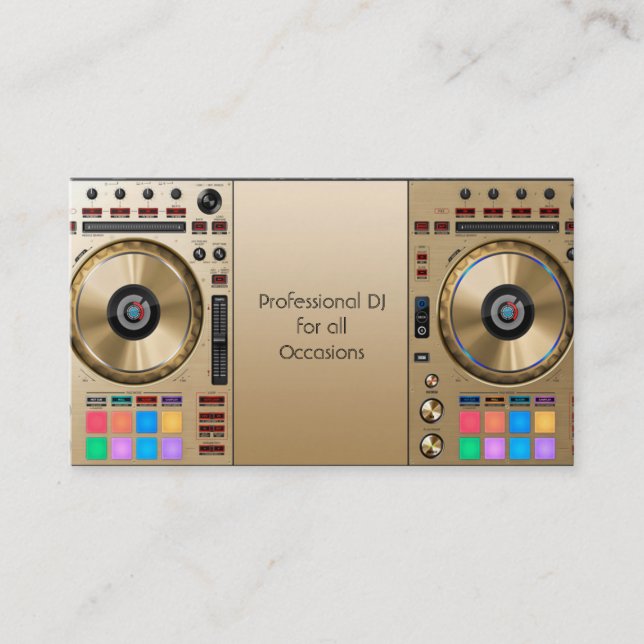 Visita Tarjeta de presentación para DJ (Anverso)