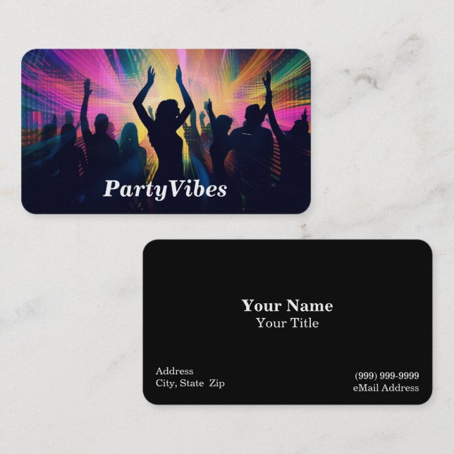 Visita Tarjeta de presentación para DJ de música (Anverso / Reverso)