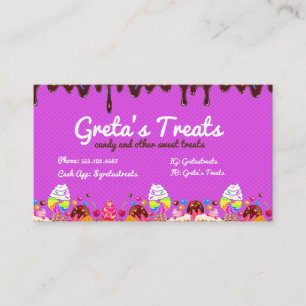 Visita Tarjeta de presentación para dulces y tratamientos