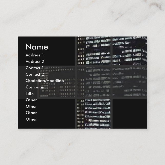 Visita Tarjeta de presentación para edificios de Office (Anverso)