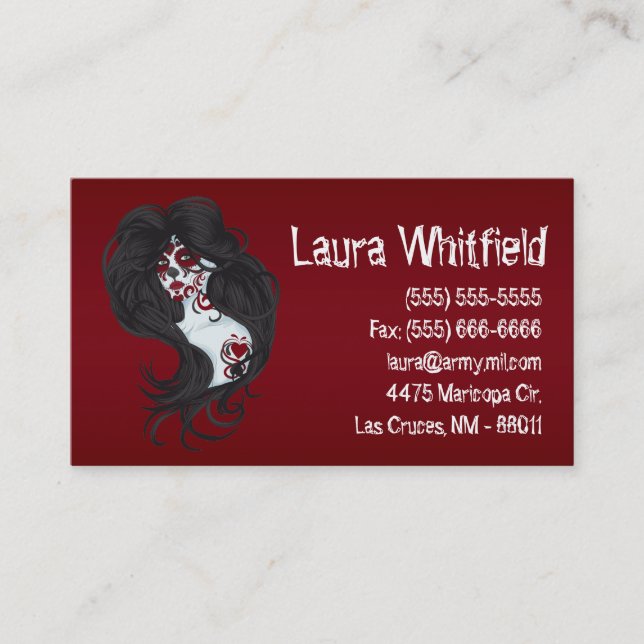 Visita Tarjeta de presentación para el Día del Tatuaje de (Anverso)