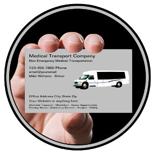Visita Tarjeta de presentación para el transporte médico 