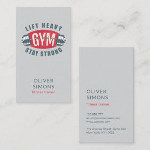 Visita Tarjeta de presentación para entrenador de fitness