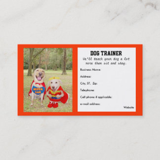 Visita Tarjeta de presentación para entrenador de perro P