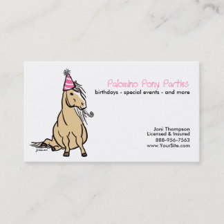 Visita Tarjeta de presentación para Fiestas Pony
