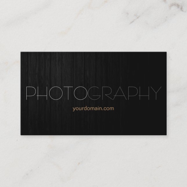 Visita Tarjeta de presentación para fotógrafo de madera g (Anverso)