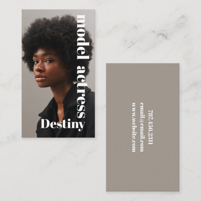 Visita Tarjeta de presentación para fotógrafos de fotos d (Anverso / Reverso)