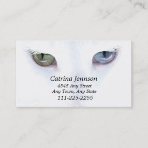 Visita Tarjeta de presentación para gato con ojos extraño