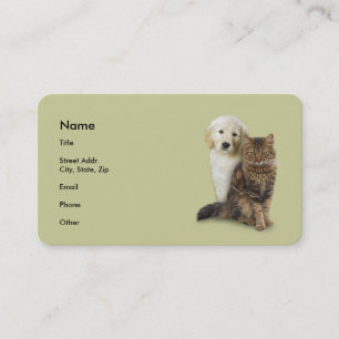 Visita Tarjeta de presentación para gato y perro
