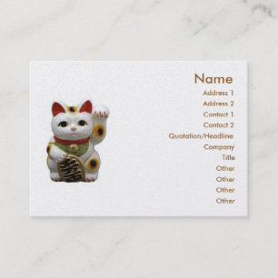 Visita Tarjeta de presentación para gatos con suerte