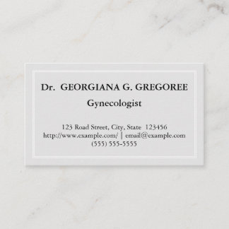 Visita Tarjeta de presentación para ginecólogos elegante 