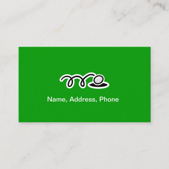 Visita Tarjeta de presentación para jugadores de golf y e (Anverso)