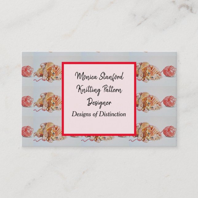 Visita Tarjeta de presentación para jugar al gato con col (Anverso)