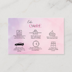 Visita Tarjeta de presentación para la atención de pastel