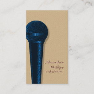 Visita Tarjeta de presentación para micrófono Damask, azu