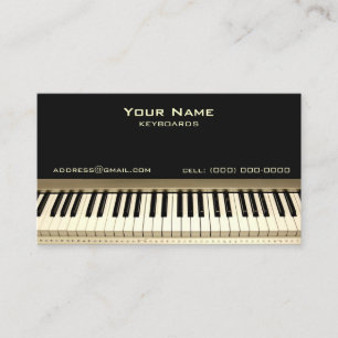 Visita Tarjeta de presentación para músicos de teclado